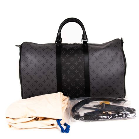 louis vuitton keepall black|louis vuitton keepall bandouliere 50.